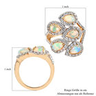 Natürlicher, äthiopischer Opal und Zirkon-Ring, 925 Silber vergoldet  ca. 3,04 ct image number 6