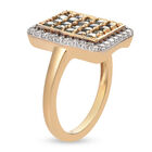 Alexandrit und Zirkon-Ring, 925 Silber Gelbgold Vermeil  ca. 1,39 ct image number 4