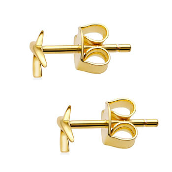 Molto Kiss Stacking Ohrstecker in Silber mit Gelbgold Vermeil