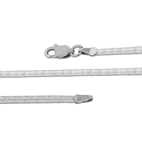 Italienische Fischgrät-Kette, ca. 50 cm, 925 Silber image number 3