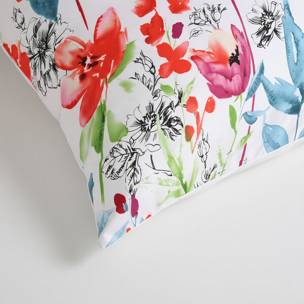 Set of 6 sheet set  75gsm 100% polyester A side: flower print, B side:math color solid color duvet cover: 135*200cm*2pcs pillowcase:40*80cm*2pcs -pillowcase:80*80cm*2pcs  image number 2