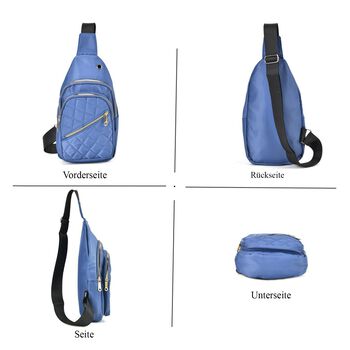 Stepp-Slingtasche, RFID Schutz, Blau