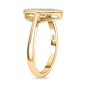 LUXURIANT DIAMOND - Lab Grown Diamant SI-GH SGL zertifiziert Ring 925 Silber Gelbgold Vermeil (Gr&ouml;&szlig;e 19.00) ca. 0.50 ct