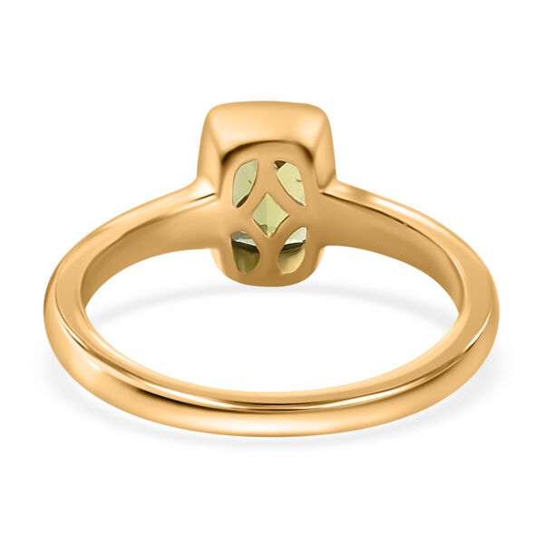 Peridot Solit&auml;r Ring 925 Silber 585 Vergoldet image number 6
