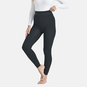 Thermo-Leggings mit Fleecefutter, Schwarz, Gr&ouml;&szlig;e L/XL