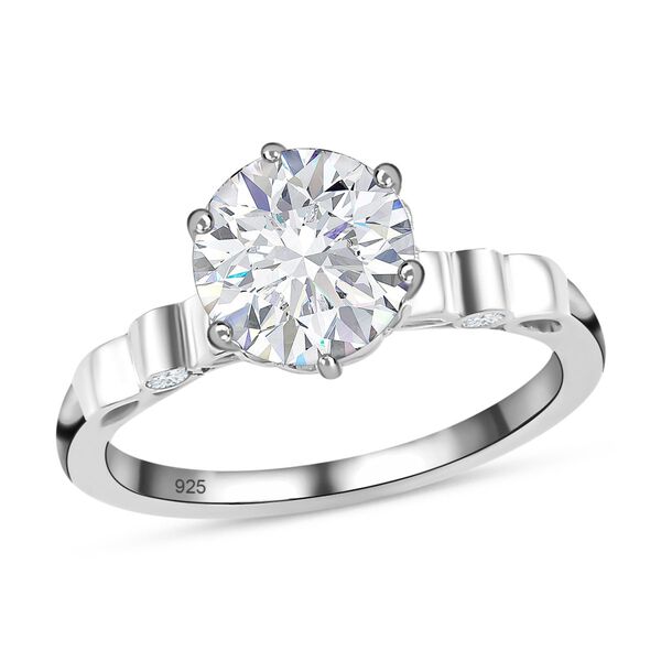 Moissanit Ring mit europ&auml;ischem Schliff - 1,69 ct. image number 4