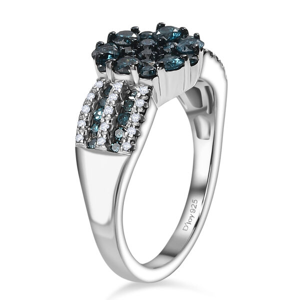D'Joy blauer und weißer Diamant Ring - 0,99 ct. image number 4