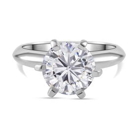 LUSTRO STELLA - Weißer Zirkonia Ring 925 Silber rhodiniert (Größe 18.00)