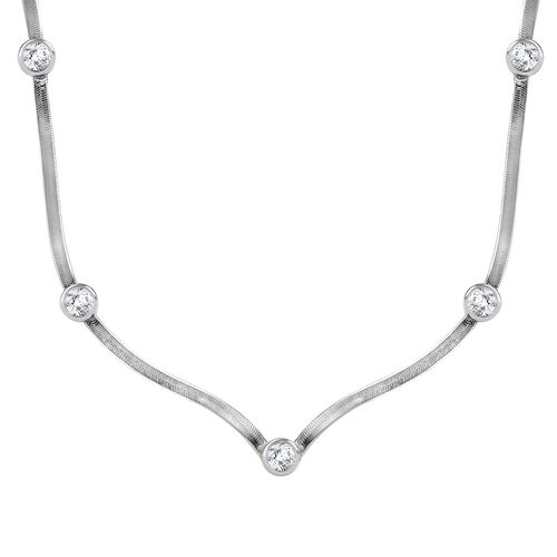 J Francis gefertigt mit SWAROVSKI Zirkonia Halskette ca. 45 cm 925 Silber rhodiniert image number 0
