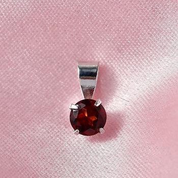 Roter Granat Anh&auml;nger 925 Silber platiniert ca. 0,62 ct.