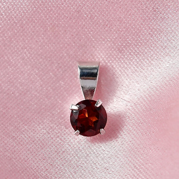 Roter Granat Anh&auml;nger 925 Silber platiniert ca. 0,62 ct. image number 1