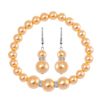 Goldenes Muschelkernperle Schmuckset