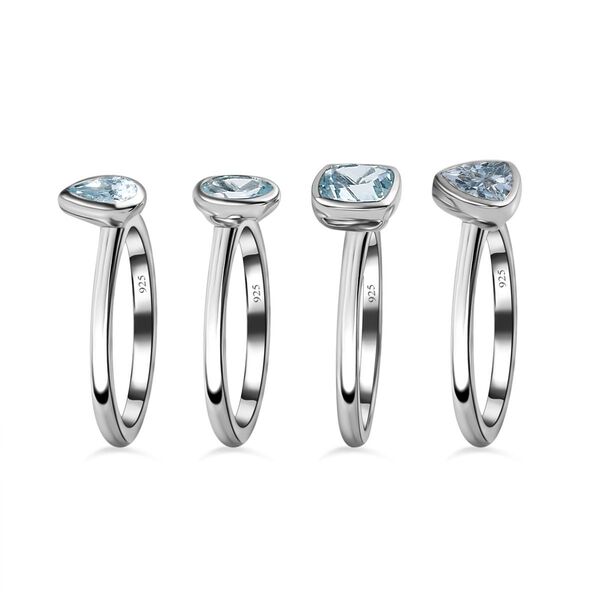 Himmelblauer Topas Ringset, ca. 2.79 ct image number 6