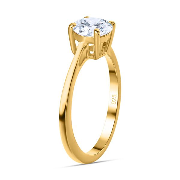 Moissanit Ring in Silber mit Gelbgold Vermeil- 0,92 ct. image number 5