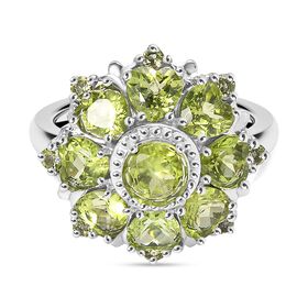 Peridot Ring Edelstahl (Größe 17.00) ca. 5,33 ct