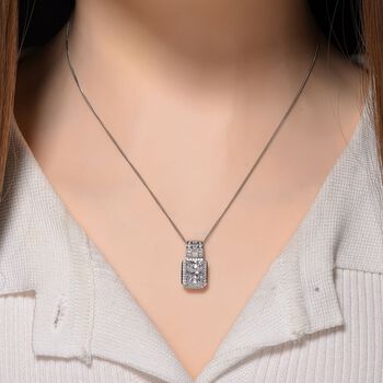 RADIANTA GRA zertifiziert Moissanit (D-VVS) Schmuckset ca. 45 cm 925 Silber rhodiniert ca. 2.82 ct