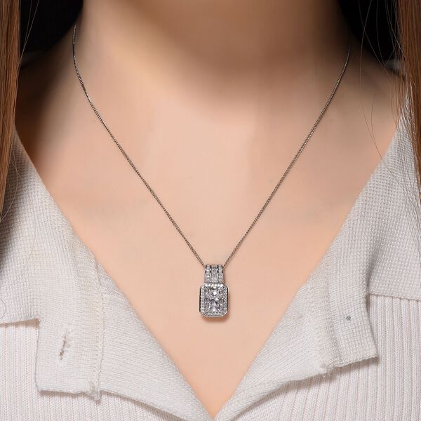 RADIANTA GRA zertifiziert Moissanit (D-VVS) Schmuckset ca. 45 cm 925 Silber rhodiniert ca. 3.00 ct image number 2