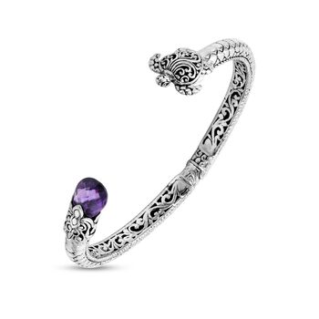 Royal Bali Kollektion- Afrikanischer Amethyst-Armreif, 19cm - 7 ct.