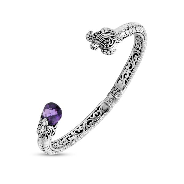 Royal Bali Kollektion- Afrikanischer Amethyst-Armreif, 19cm - 7 ct. image number 4