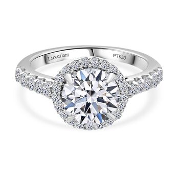 LUXURIANT DIAMOND - Lab Grown Diamant VS-EF IGI zertifiziert Ring 950 Platin (Gr&ouml;&szlig;e 18.00) ca. 3.00 ct