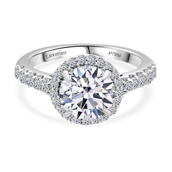 LUXURIANT DIAMOND - Lab Grown Diamant VS-EF IGI zertifiziert Ring 950 Platin (Gr&ouml;&szlig;e 18.00) ca. 3.00 ct