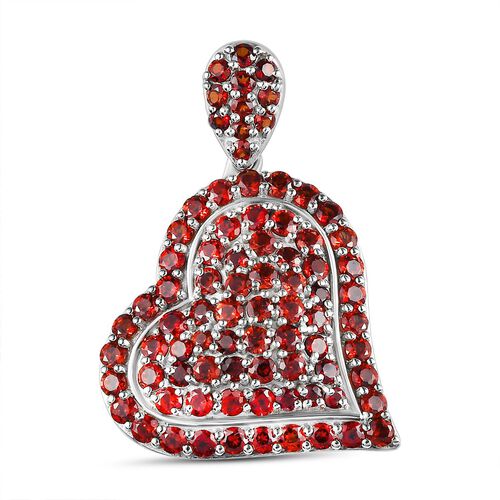 Natürlicher Mosambik Granat-Herz-Anhänger - 6,71 ct. image number 0