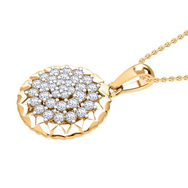 LUXURIANT DIAMOND - Lab Grown Diamant SI-GH Anh&auml;nger mit Kette (ca. 50cm), 925 Silber 750 Gelbgold Vermeil ca. 0.75 ct image number 2