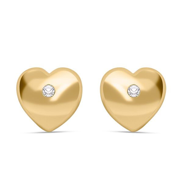 Wei&szlig;e Kristall-Herz-Charms-Halskette und Ohrringe - 1.80 ct. image number 5