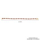 AA Afrikanischer Rubin (Fissure gefüllt) Armband ca. 20 cm 925 Silber Gelbgold Vermeil ca. 16.56 ct image number 4