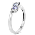 Tansanit 3 Stein Ring 925 Silber platiniert  ca. 0,53 ct image number 4