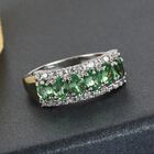 Tsavorite Granat Ring 925 Silber Platin-Überzug image number 1