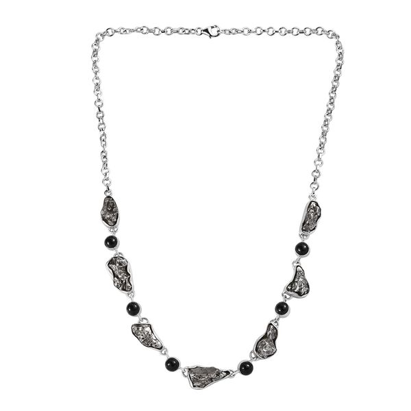 Meteorit und schwarze Turmalin 50cm Halskette - 109,21 ct. image number 5