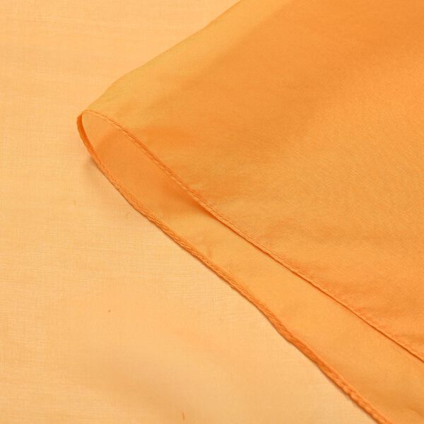LA MAREY - 100% Maulbeeren-Seidenschal, Chiffon, 110x180 cm, Orange image number 3