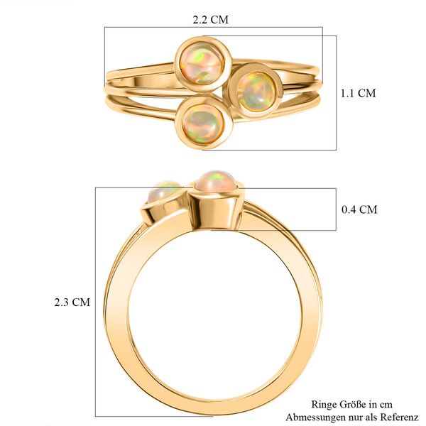 AA Natürlicher, äthiopischer Welo Opal Ring, ca. 0,53 ct. image number 8