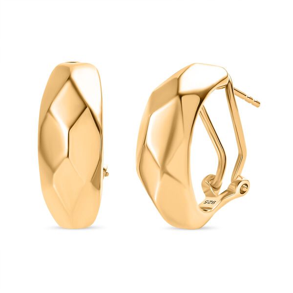 Creolen mit Diamantschliff-Muster