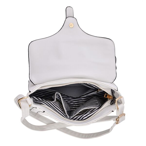 Umh&auml;ngetasche aus Kunstleder, Wei&szlig; image number 6