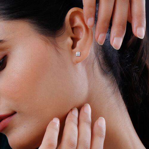 LUXURIANT DIAMOND- SGL zertifizierte VS-EF Labor Diamant-Ohrringe in 585 Gelbgold - 1 ct. image number 2
