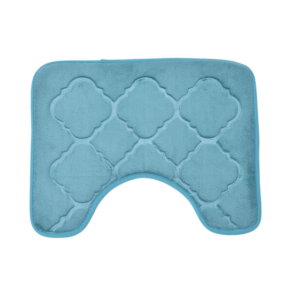 2er-Set Flanell geprägtes Matten Set mit Memory Foam Futter, Größe 50x80+50x40 cm, Blaugrün image number 5