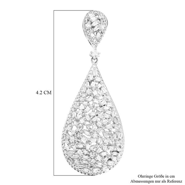 Wei&szlig;e Diamant-Ohrringe, 925 Silber platiniert ca. 1.00 ct image number 5