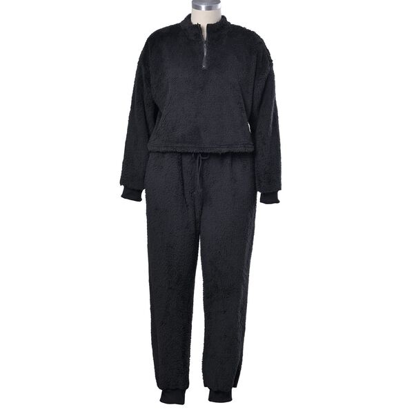 One Fit Loungewear - Superweicher Anti-Allergie Mikroflannell, M bis XL, Schwarz image number 0