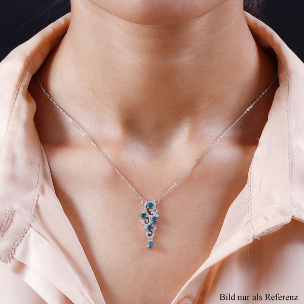 Grandidierit und Zirkon Halskette in Silber image number 2