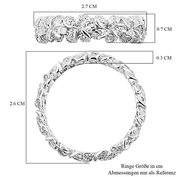 Royal Bali Kollektion - Floraler Silber-Bandring image number 5