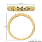 Mehrfarbiger Diamant-Ring, 925 Silber Gelbgold Vermeil  ca. 0,15 ct image number 5