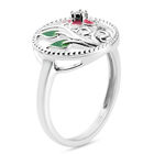 Diamant Blumen Ring 925 Silber image number 3