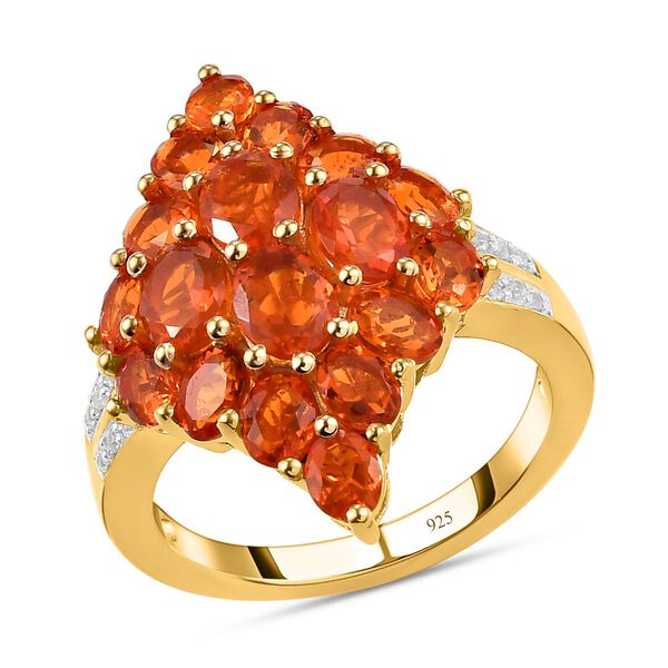 Salamanca Feueropal-Ring, 925 Silber vergoldet (Gr&ouml;&szlig;e 21.00) ca. 2.76 ct image number 4