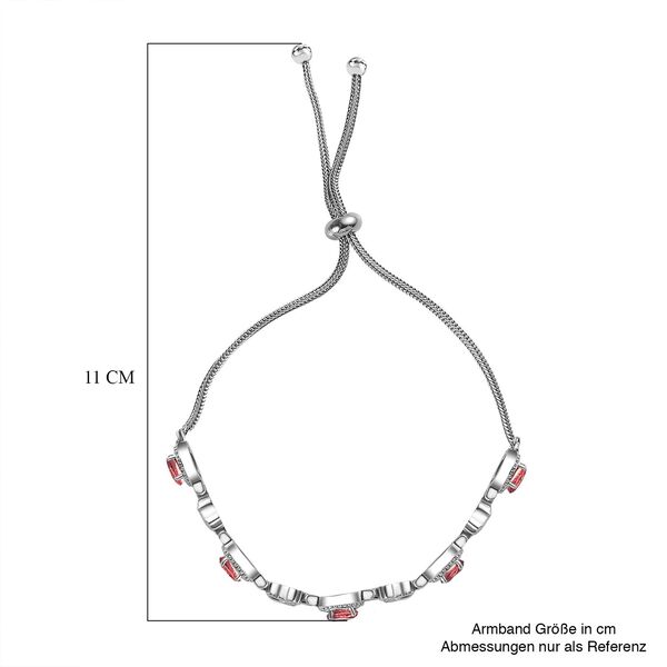 Rotes Granat 26,75cm Armband - 2,86 ct. image number 6