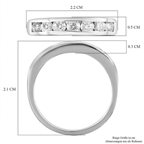 Moissanit-Ring, 925 Silber platiniert - 0,75 ct image number 7