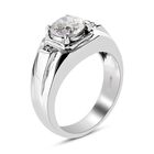 LUSTRO STELLA Hergestellt mit ZIRKONIA Herren Ring Edelstahl (Größe 20) image number 3