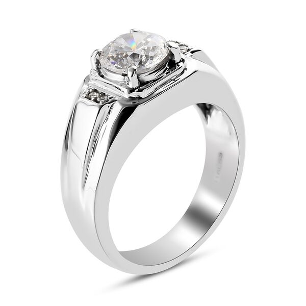 LUSTRO STELLA Hergestellt mit ZIRKONIA Herren Ring Edelstahl (Gr&ouml;&szlig;e 20) image number 5