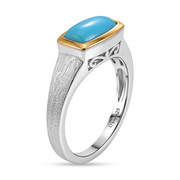 D'Joy AA Sleeping Beauty T&uuml;rkis Ring 925 Silber Rhodiniert (Gr&ouml;&szlig;e 20.00) ca. 1,24 ct image number 4